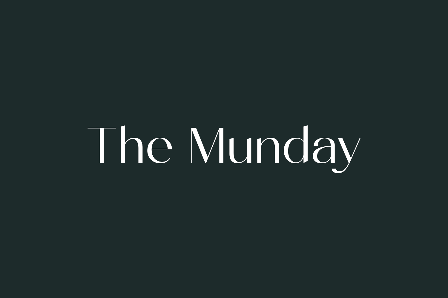 The Munday Free Font
