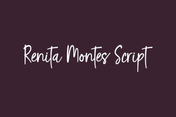 Renita Montes Script Free Font