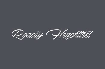 Roadly Hezarttest Free Font