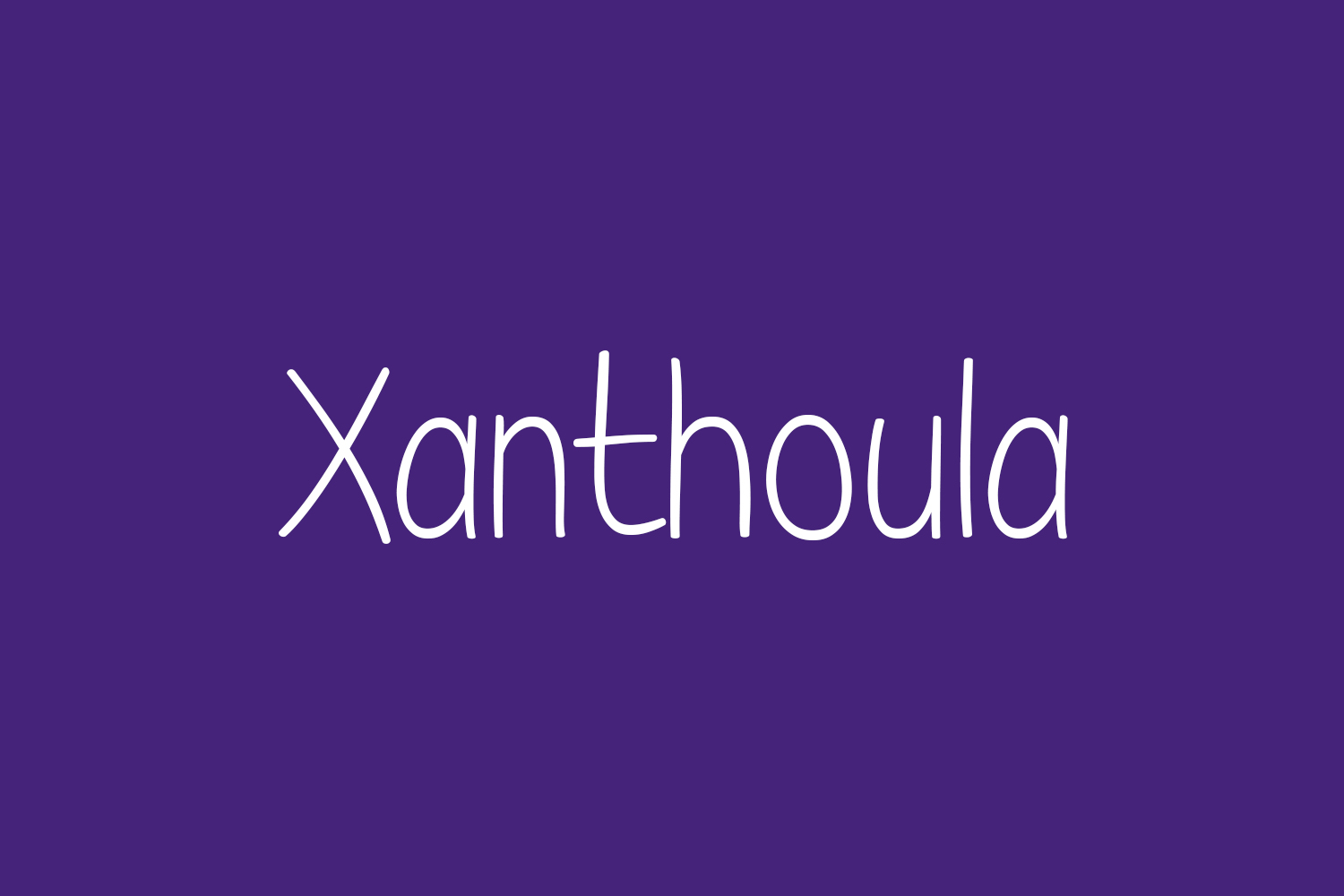 Free Xanthoula Font
