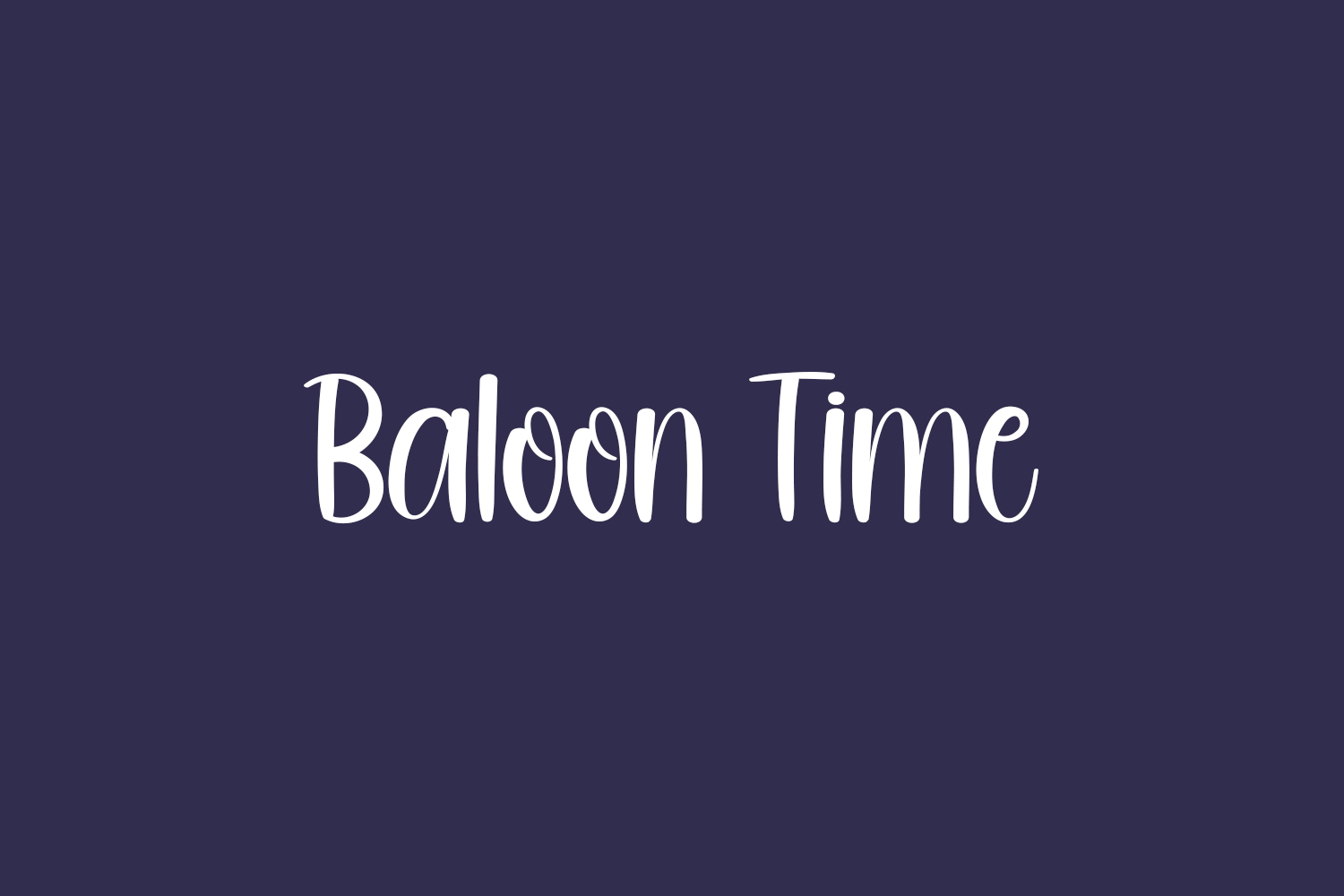 Baloon Time Free Font