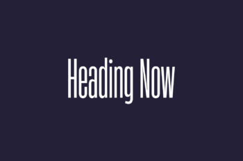 Heading Now Free Font