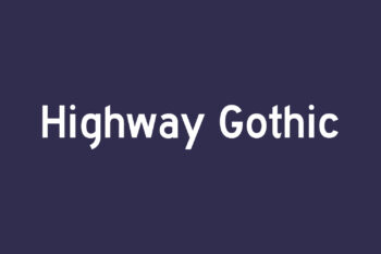 Highway Gothic Free Font